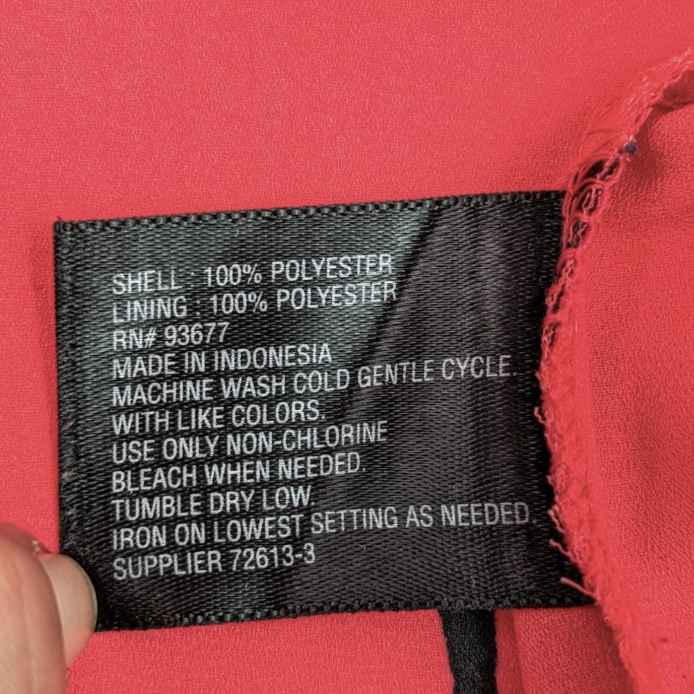 Worthington Woman Bridgette Salmon Coral Pleated Detail Blouse, Plus Siz… - Picture 4 of 6